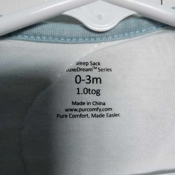 PurComfy Supersoft Sleep Sack 1.0 TOG Premium Bamboo Baby Sleeping Bag 0-3 Month - Picture 3 of 7